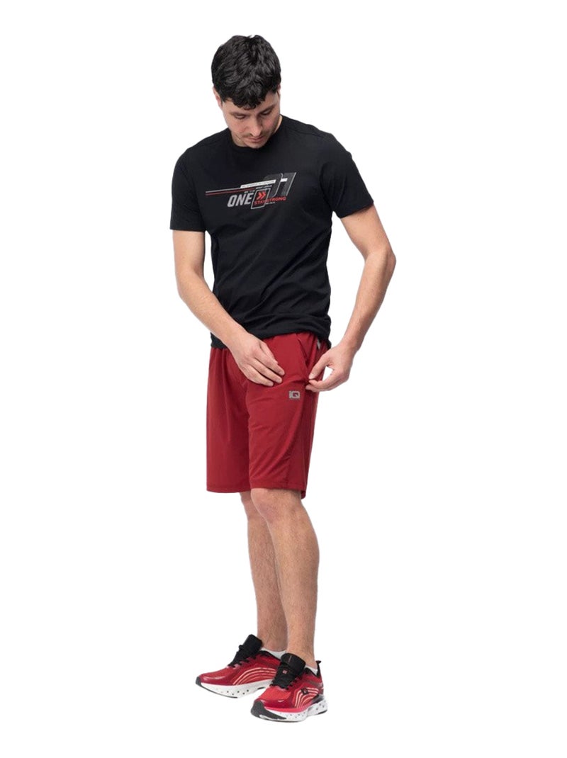 IQ - Short style Uni IKELN Rouge foncé - Kiabi