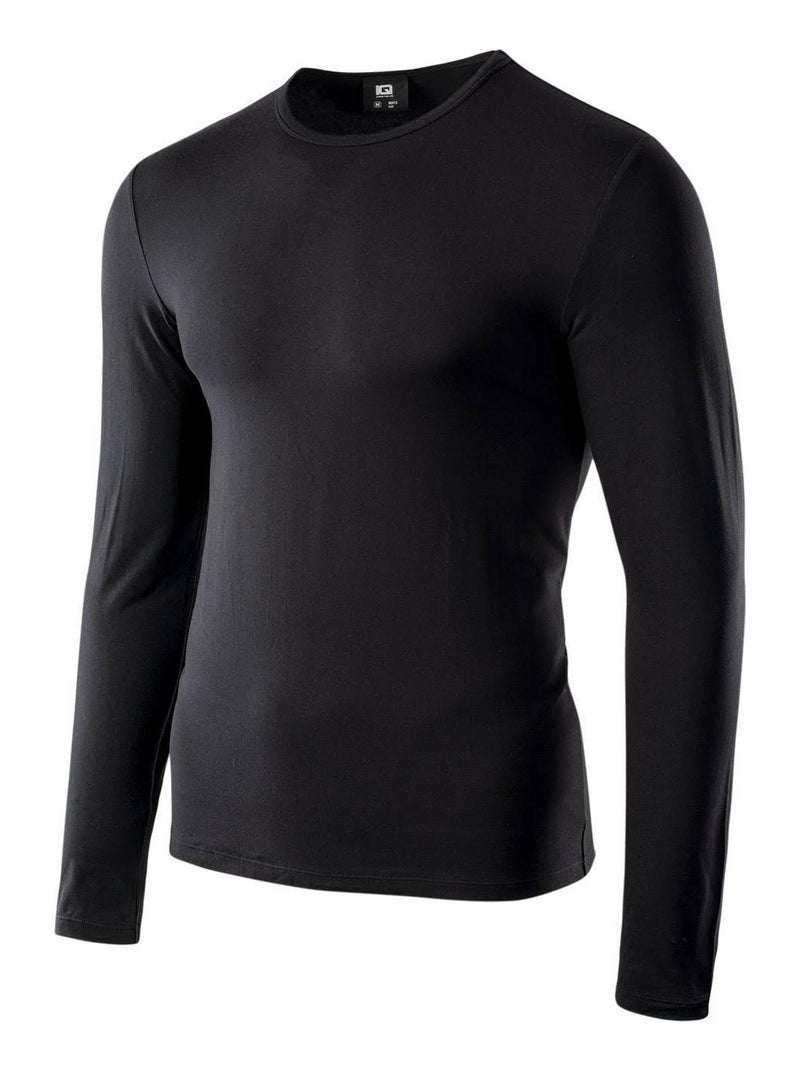 IQ - T-shirt manches longues motif/style uni MILKY Noir - Kiabi