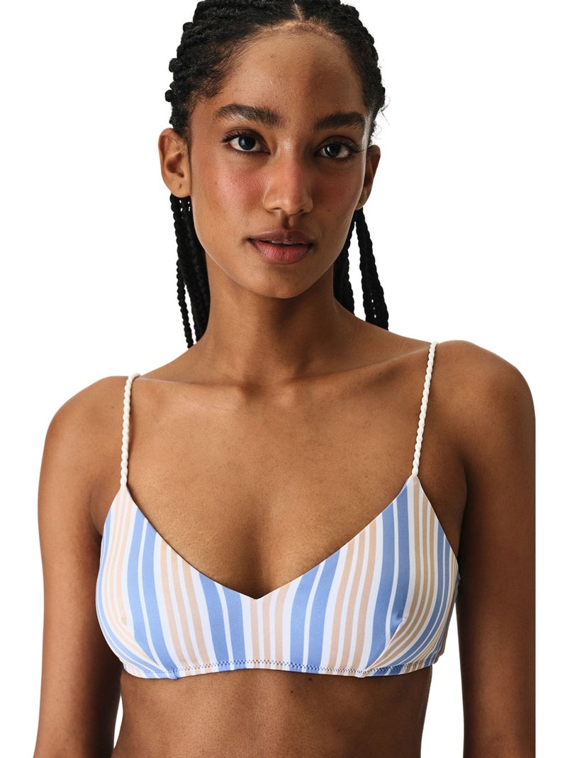 Irene haut de bikini rayé penti Bleu ciel - Kiabi