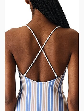 Irene maillot de bain rayé à col v penti