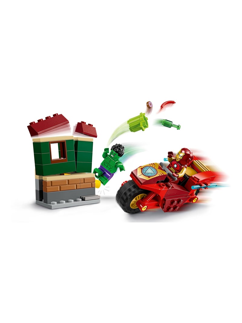 Iron Man avec une moto et Hulk Multicolore - Kiabi