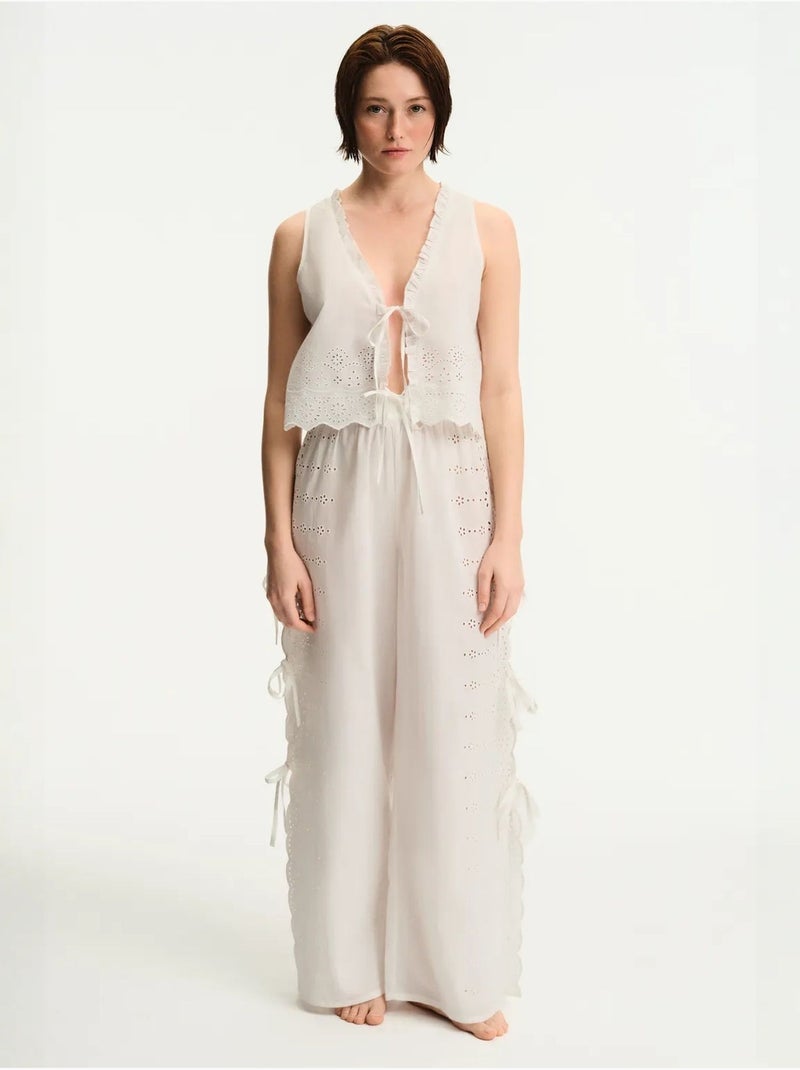 Isaline pantalon penti Blanc - Kiabi