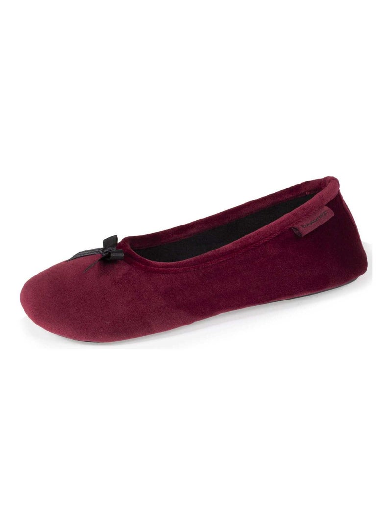 Isotoner Chaussons Ballerines Femme Bordeaux Bordeaux - Kiabi