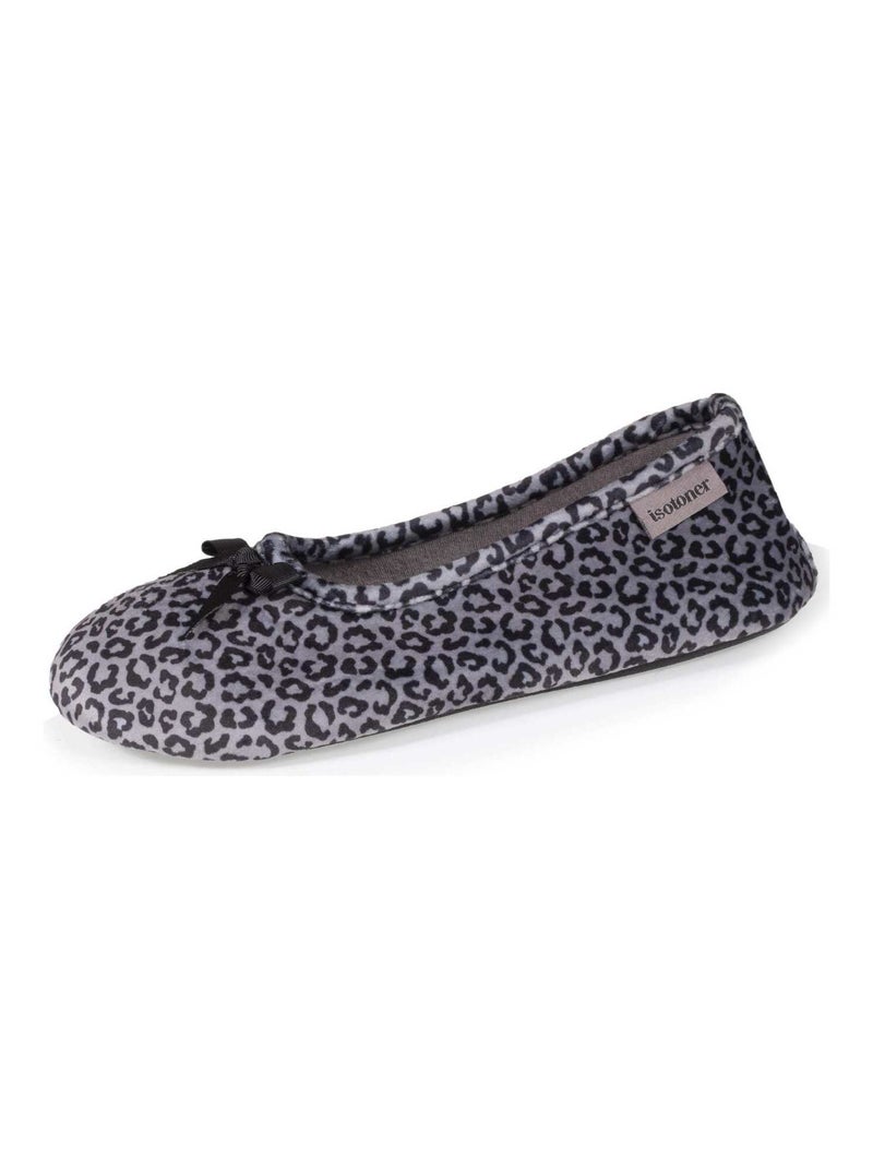 Isotoner Chaussons Ballerines Femme Léopard Marron - Kiabi