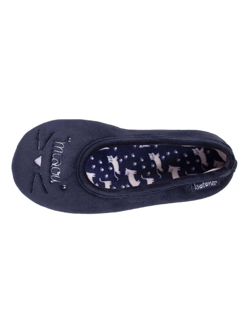 Isotoner Chaussons Ballerines Junior Marine Bleu marine - Kiabi