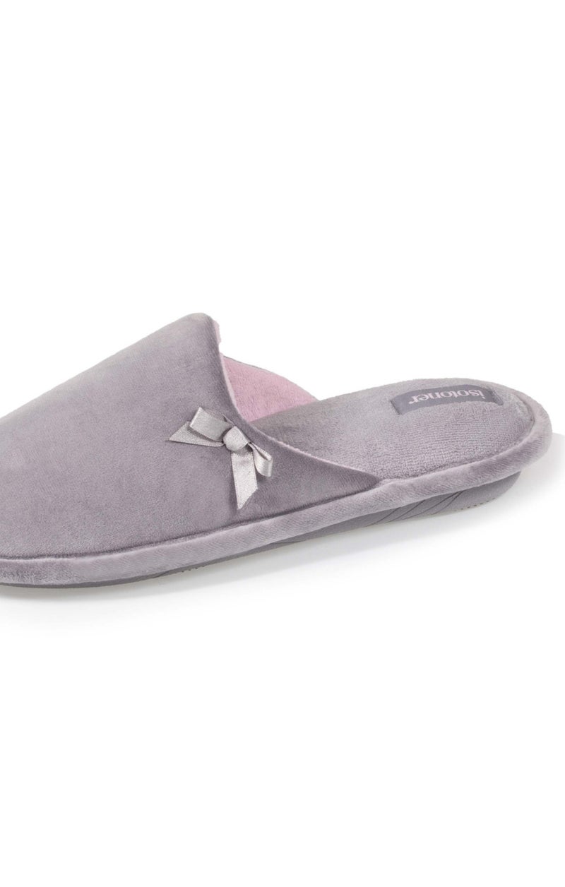 Isotoner Chaussons Mules X-soft Femme Gris Gris - Kiabi