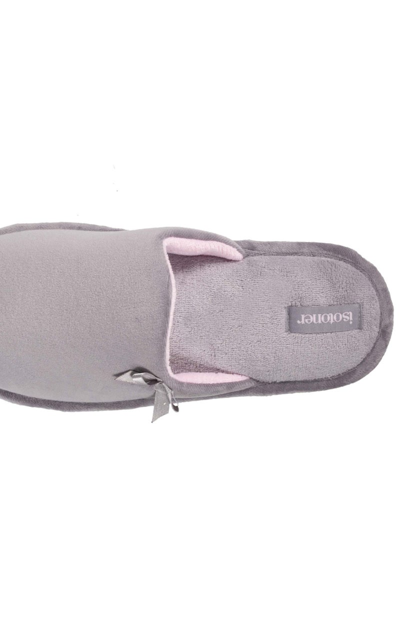 Isotoner Chaussons Mules X-soft Femme Gris Gris - Kiabi