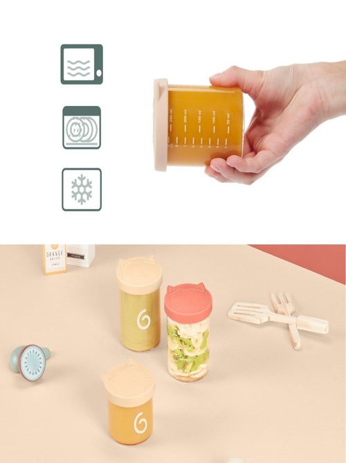 Isy Bowls - Lot de pots de conservation en verre 6x250ml + 3x120ml 'Babymoov' - Kiabi