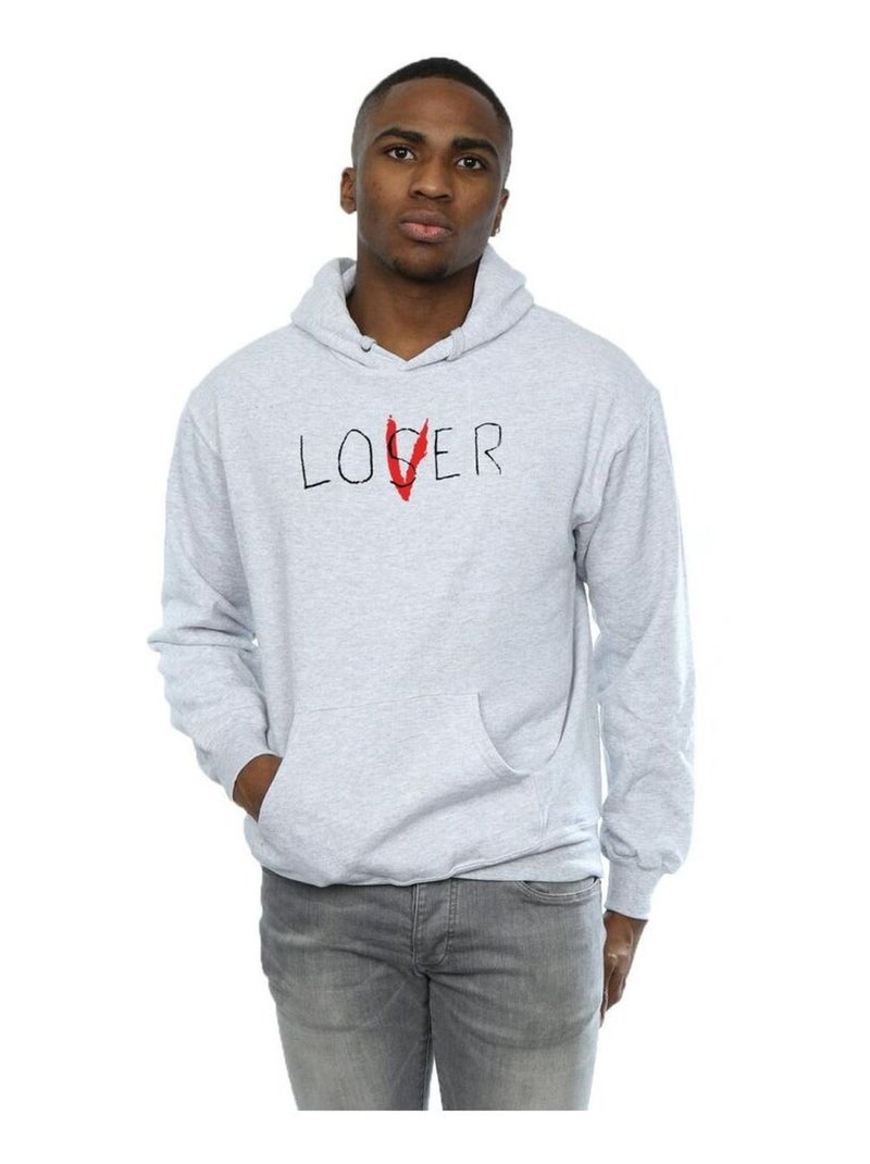 It - Sweat à capuche LOSER LOVER Gris chiné - Kiabi