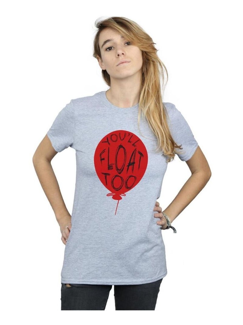 It - T-shirt YOU'LL FLOAT TOO Gris chiné - Kiabi