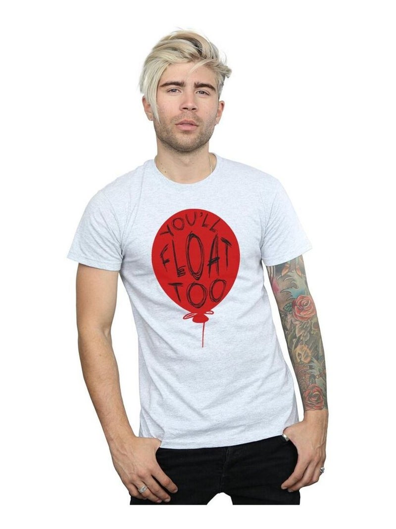 It - T-shirt YOU'LL FLOAT TOO Gris chiné - Kiabi
