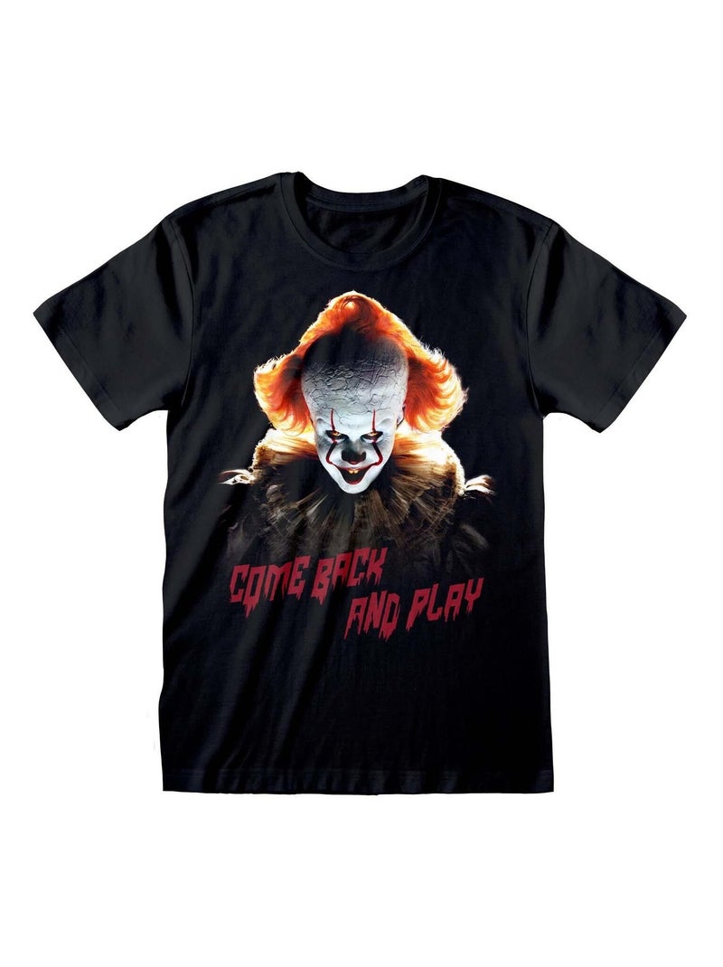 IT Chapter Two - T-shirt COME BACK AND PLAY Noir Rouge - Kiabi