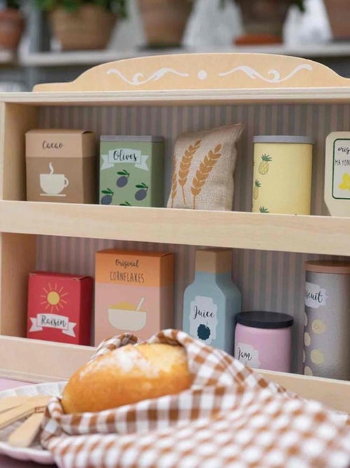 JaBaDaBaDo | Jouet en bois - Etagère avec épicerie - Kiabi