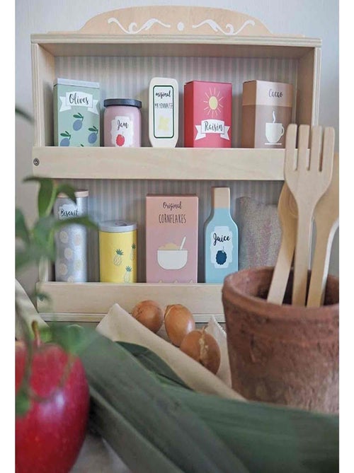 JaBaDaBaDo | Jouet en bois - Etagère avec épicerie - Kiabi