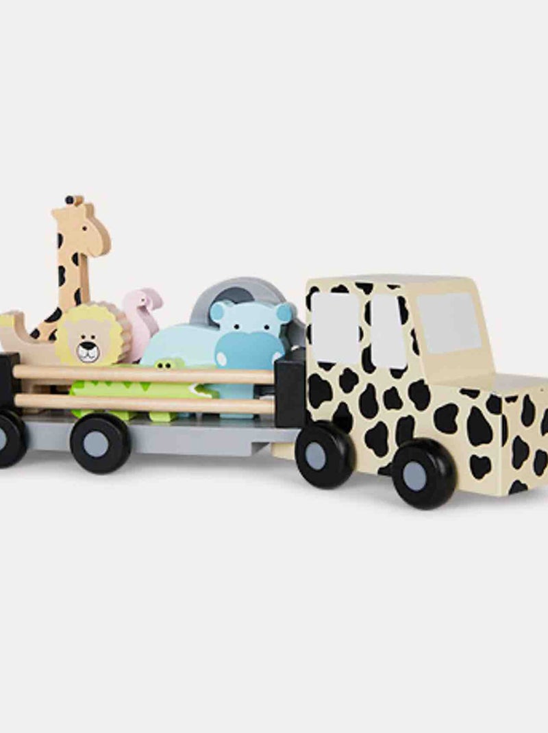 JaBaDaBaDo | Jouet en bois - Grande voiture Jeep Safari Multicolore - Kiabi