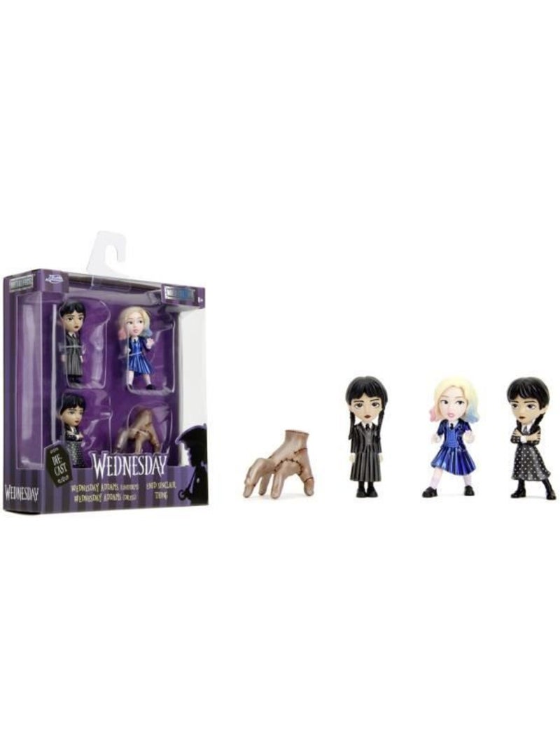 Jada -4 figurines en métal - série netflix mecredi - 6,5cm - a partir de 8 ans Multicolore - Kiabi