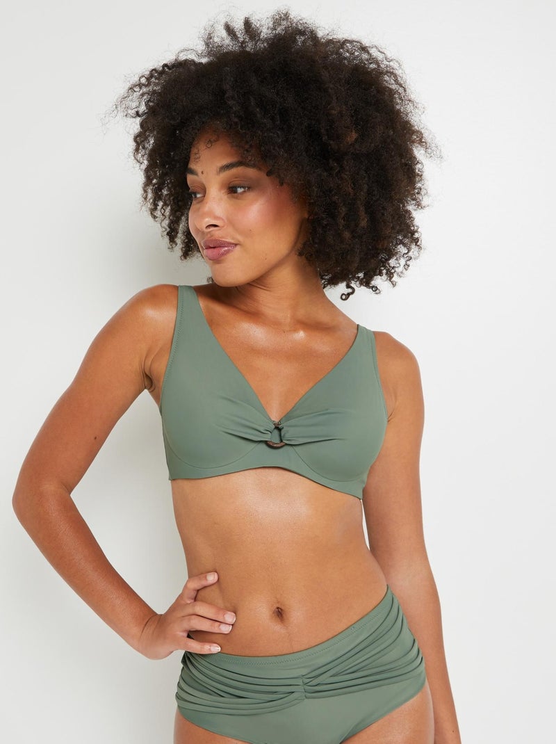 Jade maillot de bain emboitant Vert kaki clair - Kiabi