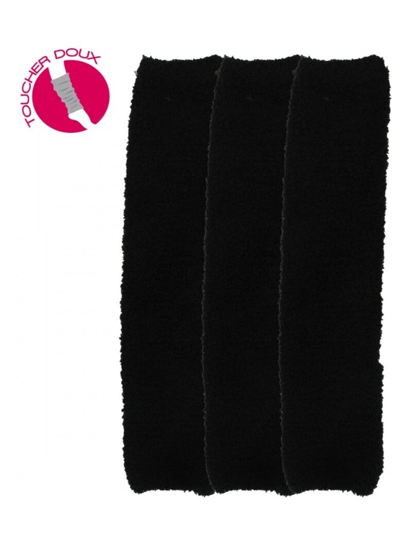 Jambieres Guêtres Douce Femme Lot de 3 Noir - Kiabi