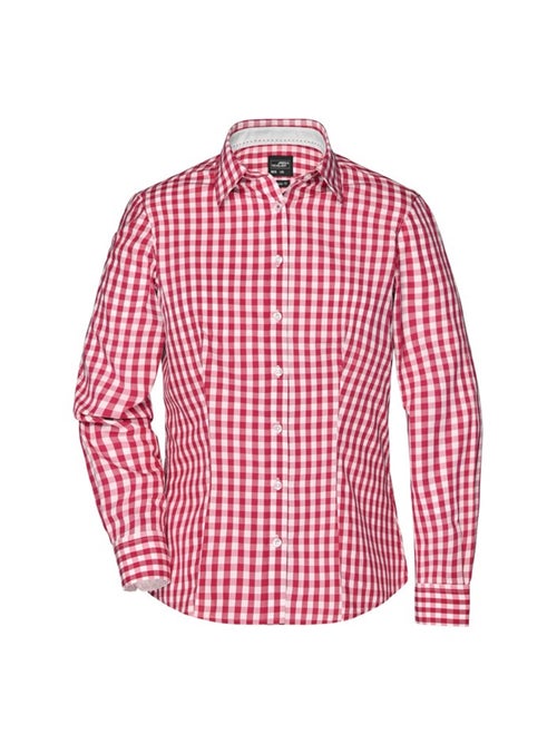 James and Nicholson - Blouse motif/style à carreaux - Kiabi