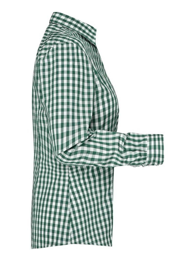 James and Nicholson - Blouse motif/style à carreaux Noir - Kiabi