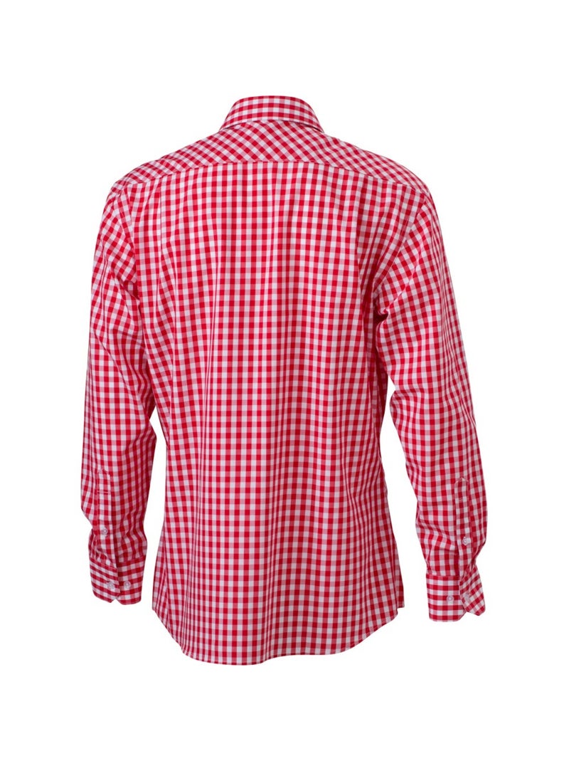 James and Nicholson - Chemise motif/style à carreaux Blanc Rouge Blanc - Kiabi