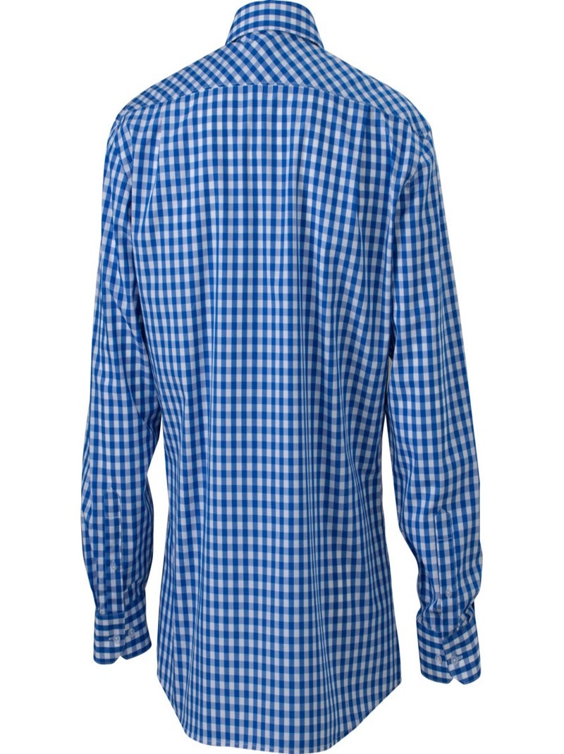 James and Nicholson - Chemise motif/style à carreaux Bleu roi - Kiabi