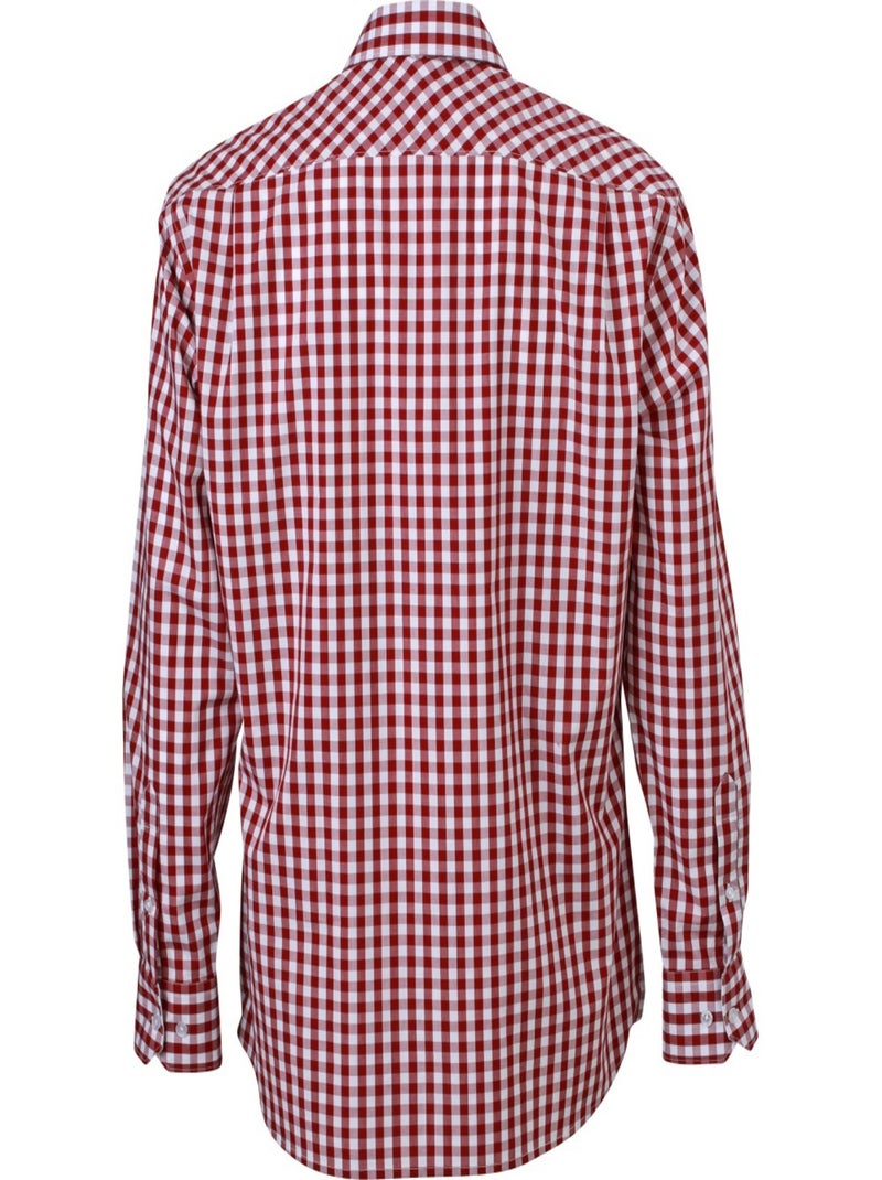 James and Nicholson - Chemise motif/style à carreaux Bordeaux - Kiabi