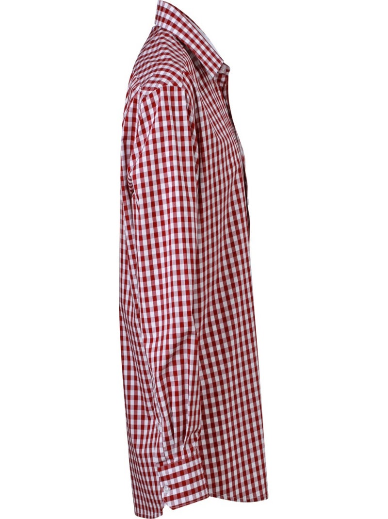 James and Nicholson - Chemise motif/style à carreaux Bordeaux - Kiabi