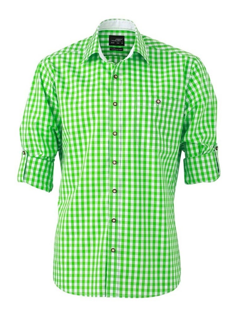 James and Nicholson - Chemise TRADITIONAL Vert - Kiabi