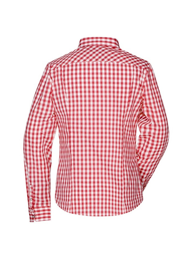 James and Nicholson - Chemisier TRADITIONAL Blanc Rouge Blanc - Kiabi
