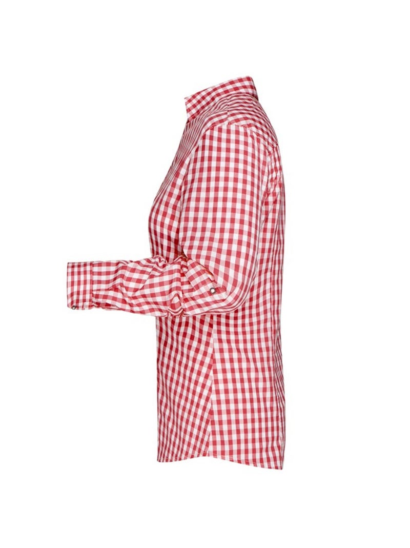 James and Nicholson - Chemisier TRADITIONAL Blanc Rouge Blanc - Kiabi