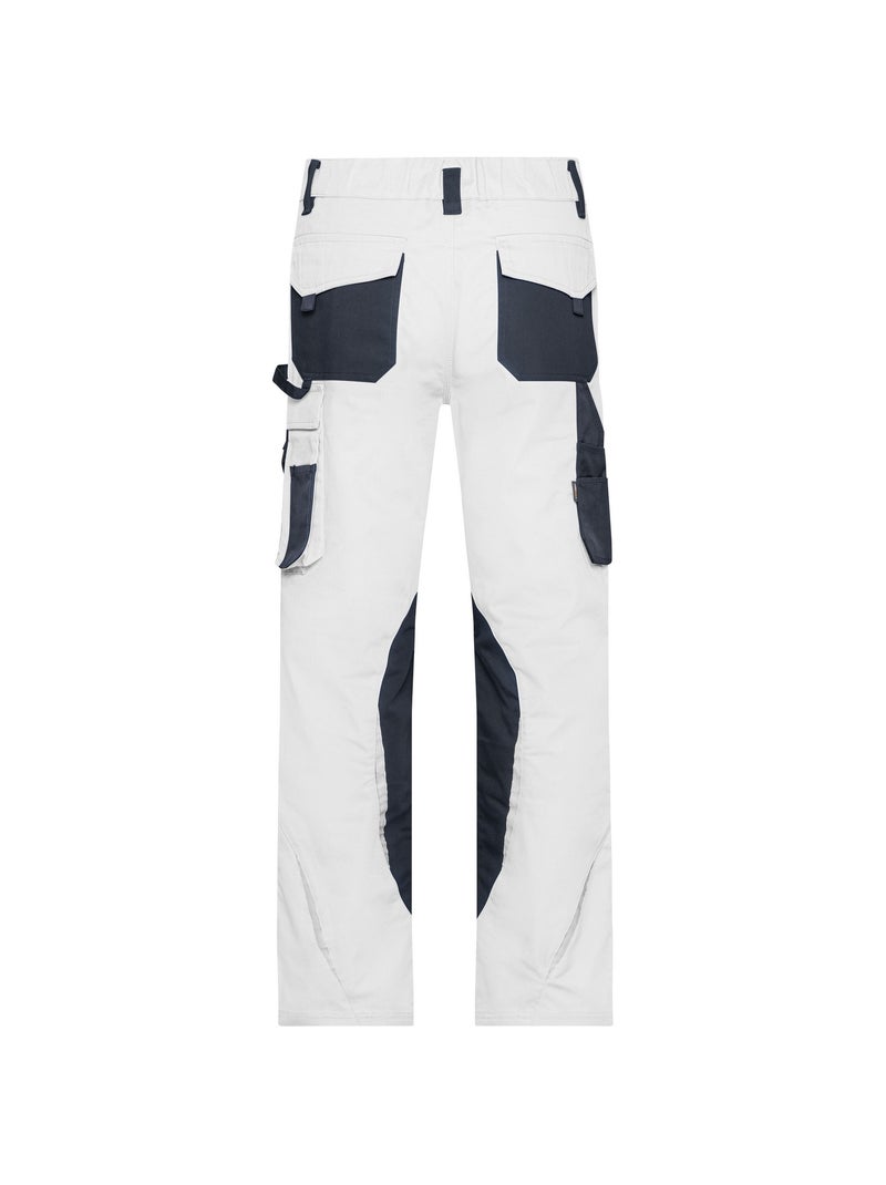 James and Nicholson - Pantalon de travail Blanc Noir - Kiabi