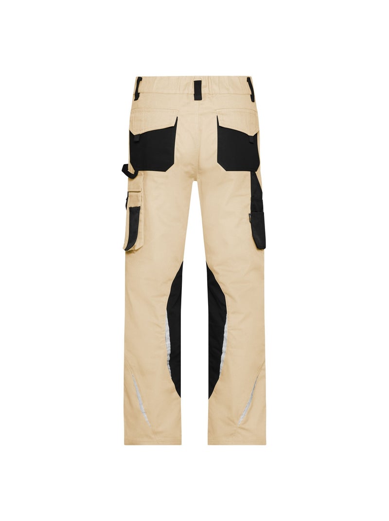 James and Nicholson - Pantalon de travail Noir Beige - Kiabi