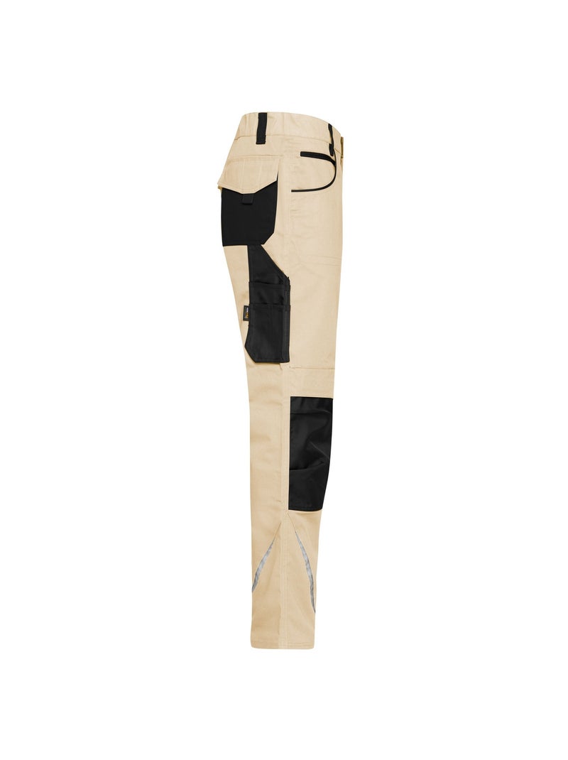James and Nicholson - Pantalon de travail Noir Beige - Kiabi