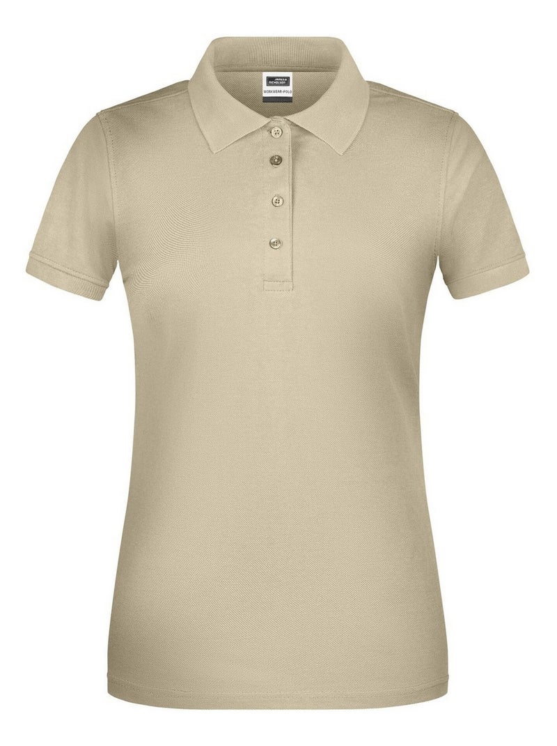 James and Nicholson - Polo BIO WORKWEAR Beige gris - Kiabi