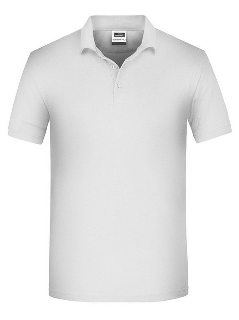 James and Nicholson - Polo BIO WORKWEAR Blanc - Kiabi