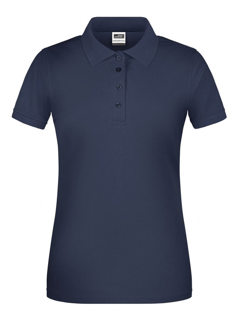 James and Nicholson - Polo BIO WORKWEAR Bleu marine - Kiabi