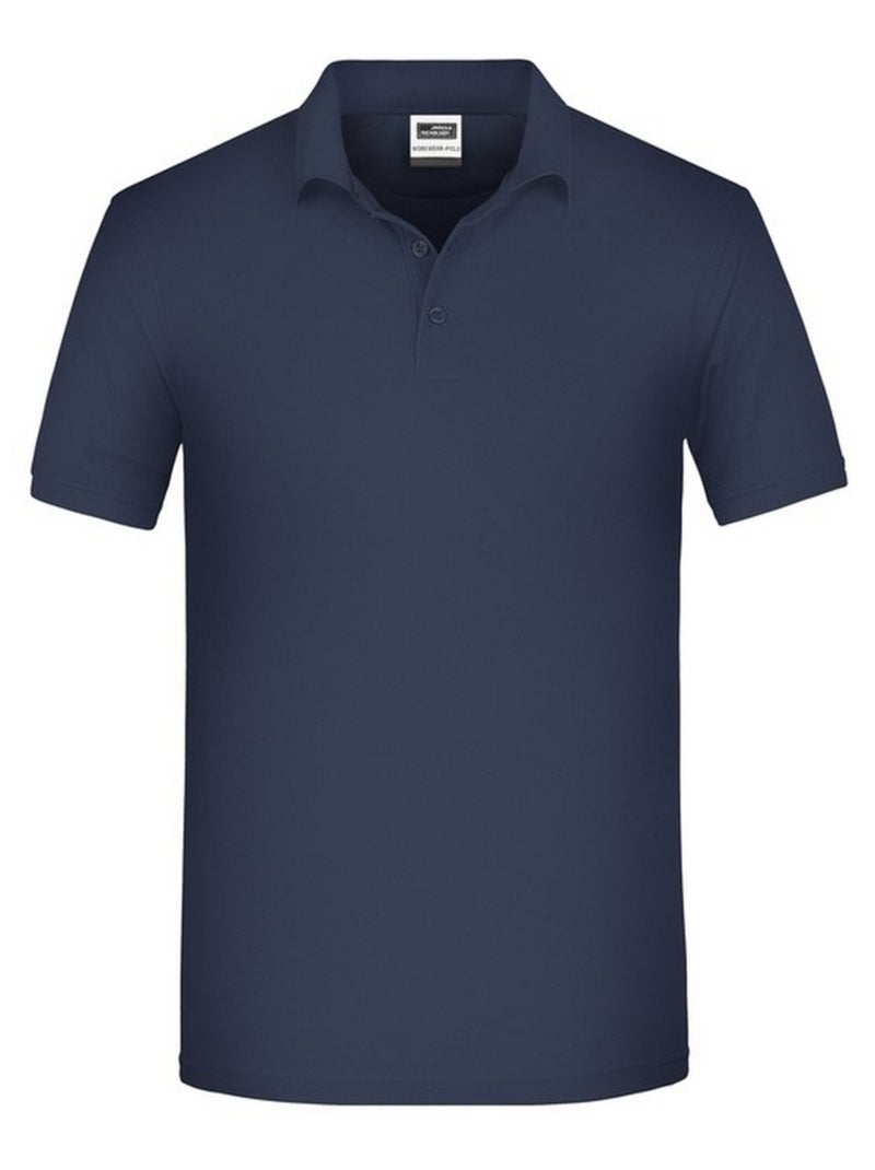 James and Nicholson - Polo BIO WORKWEAR Bleu marine - Kiabi