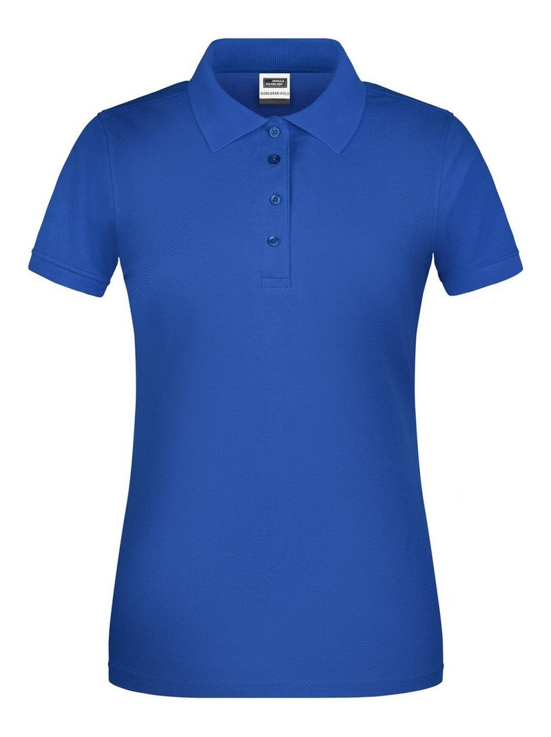 James and Nicholson - Polo BIO WORKWEAR Bleu roi - Kiabi
