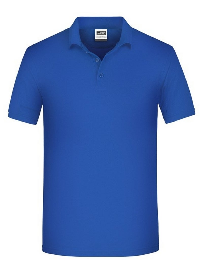 James and Nicholson - Polo BIO WORKWEAR Bleu roi - Kiabi