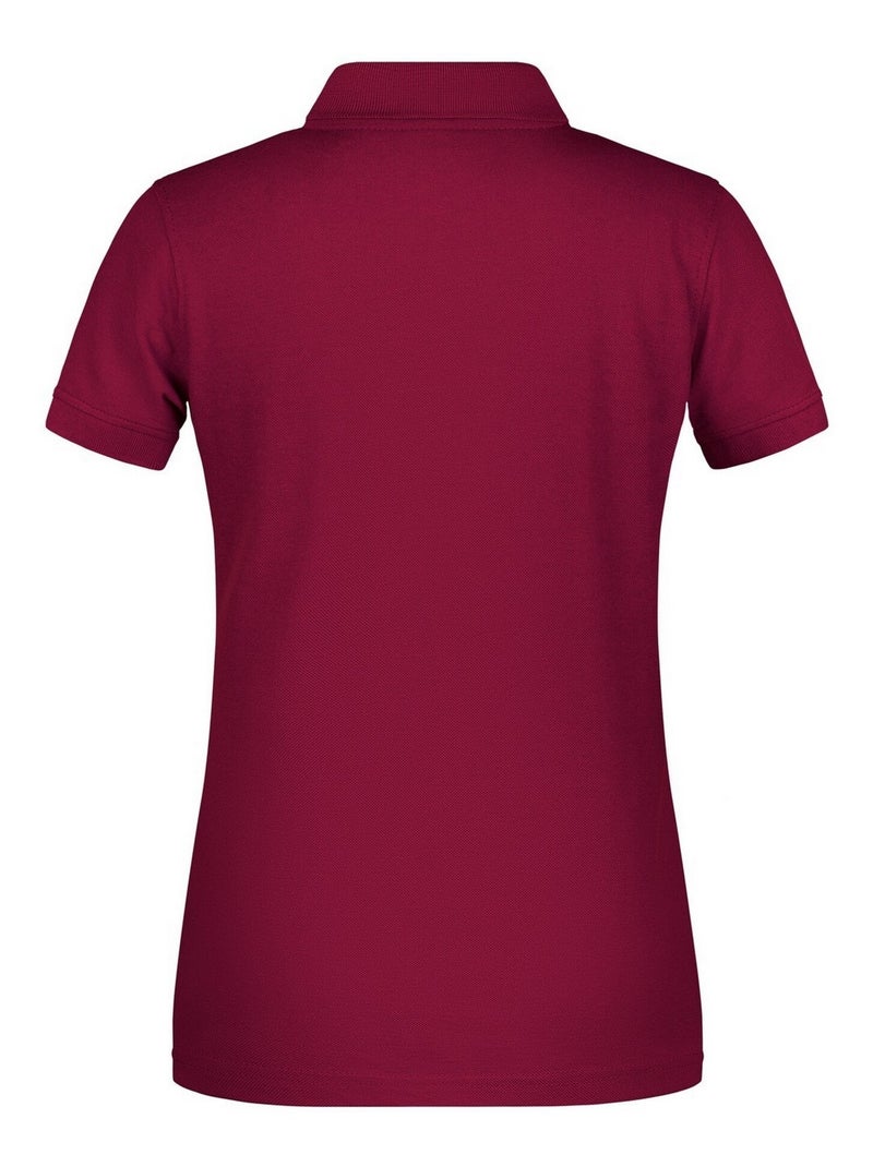 James and Nicholson - Polo BIO WORKWEAR Bordeaux - Kiabi