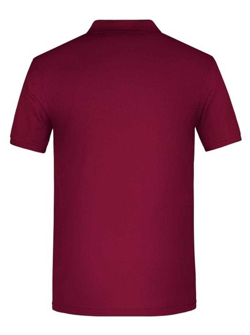 James and Nicholson - Polo BIO WORKWEAR Bordeaux - Kiabi