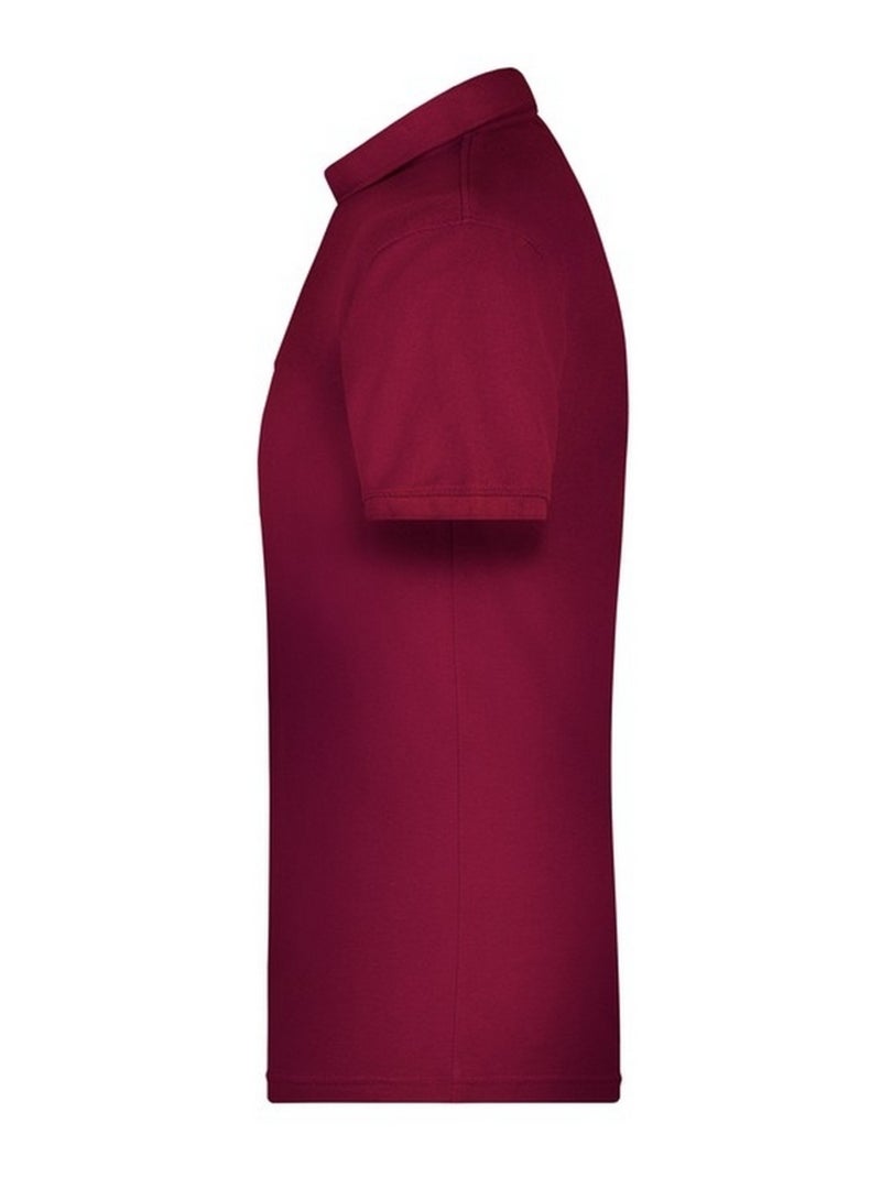 James and Nicholson - Polo BIO WORKWEAR Bordeaux - Kiabi