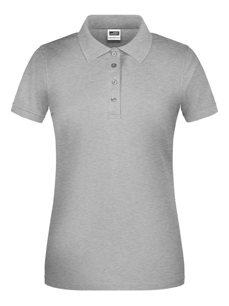 James and Nicholson - Polo BIO WORKWEAR Gris chiné - Kiabi