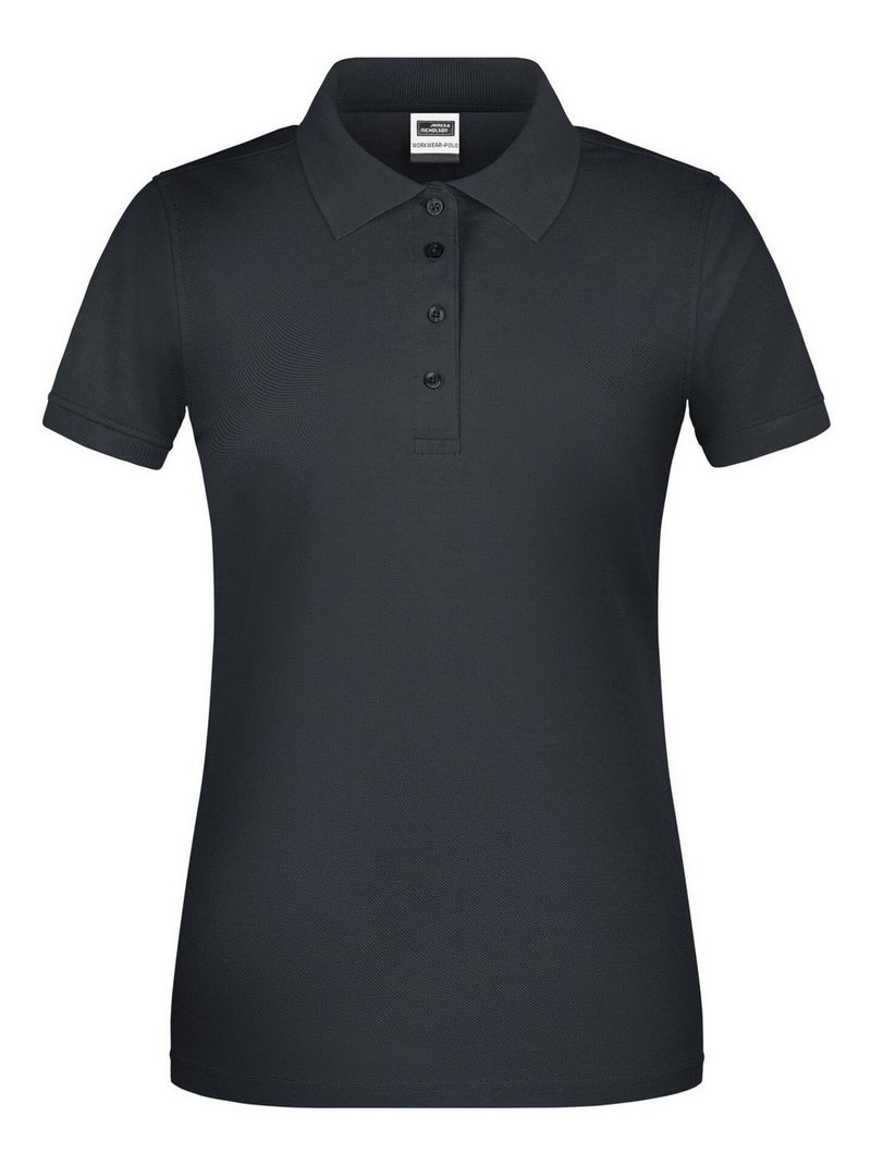 James and Nicholson - Polo BIO WORKWEAR Gris Noir - Kiabi