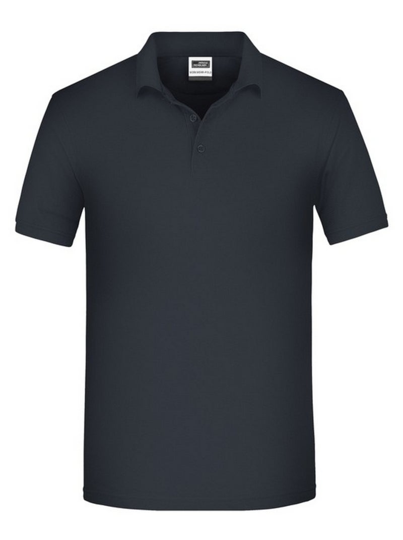James and Nicholson - Polo BIO WORKWEAR Gris Noir - Kiabi