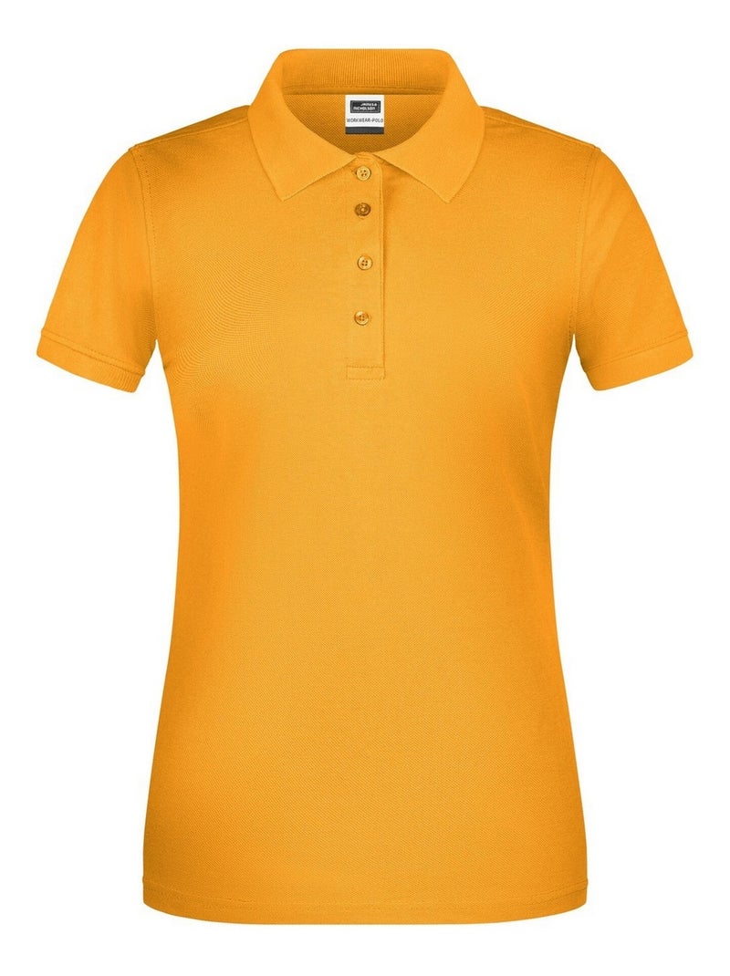 James and Nicholson - Polo BIO WORKWEAR Jaune or - Kiabi