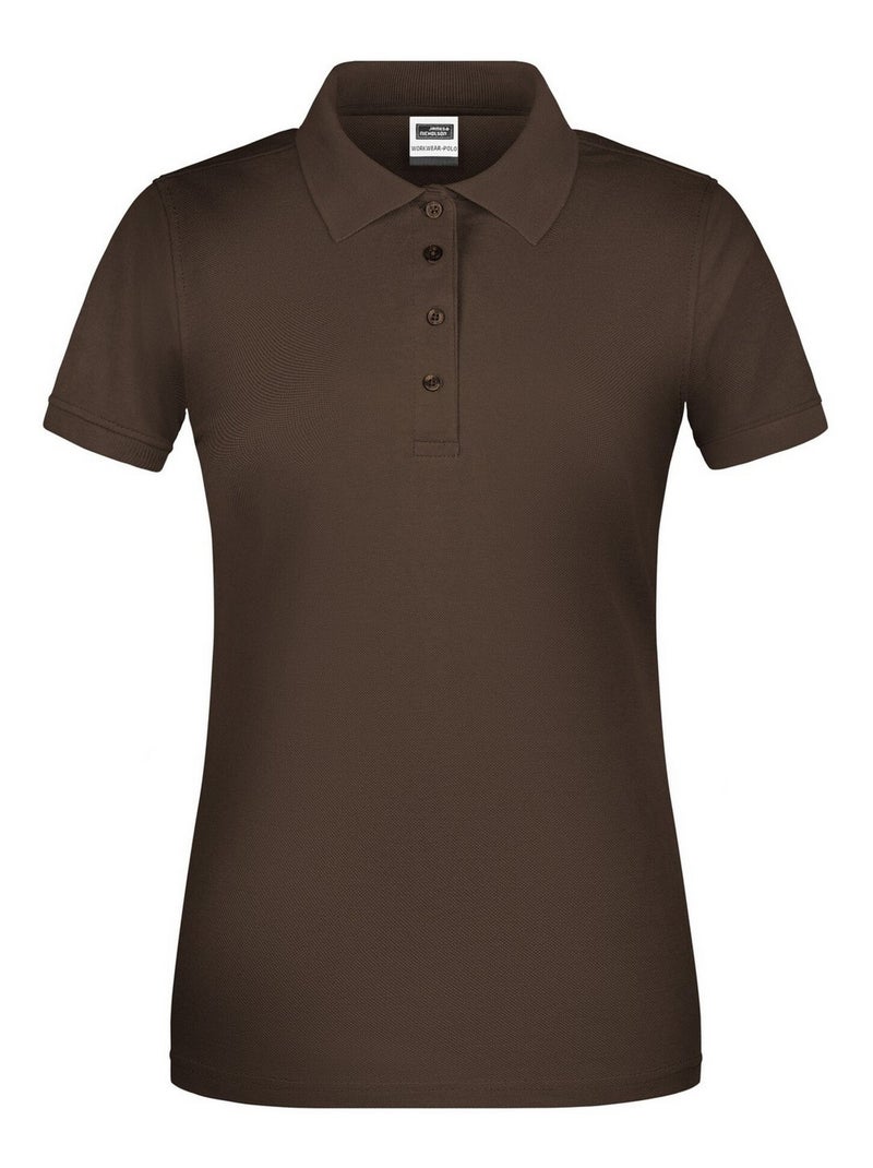 James and Nicholson - Polo BIO WORKWEAR Marron - Kiabi
