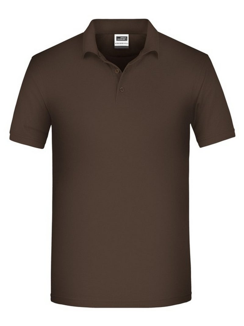 James and Nicholson - Polo BIO WORKWEAR Marron - Kiabi