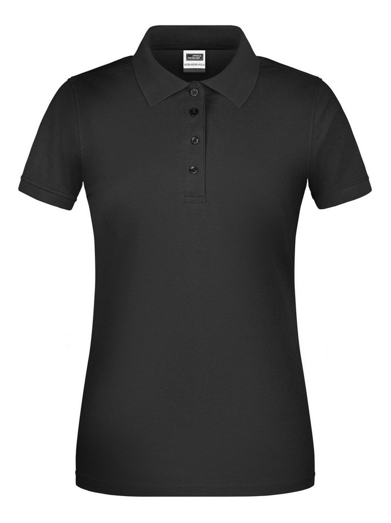 James and Nicholson - Polo BIO WORKWEAR Noir - Kiabi